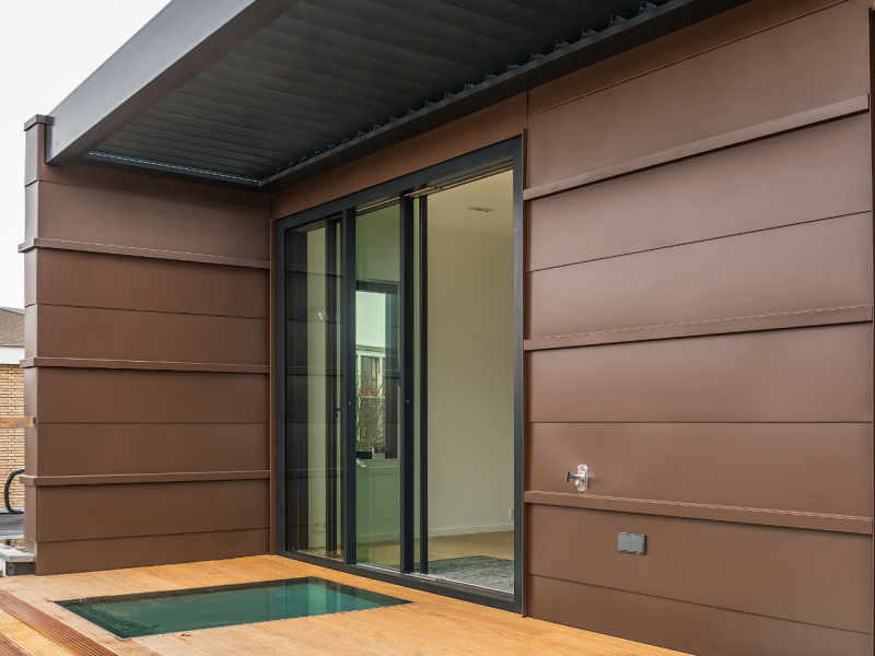 Gevelbekleding Gepatineerd zink