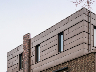 <h1>Gevelbekleding Gepatineerd zink</h1>