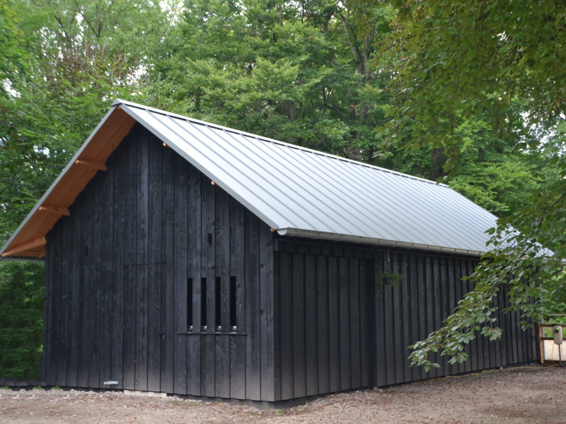 Aluminium dak op bijgebouw 